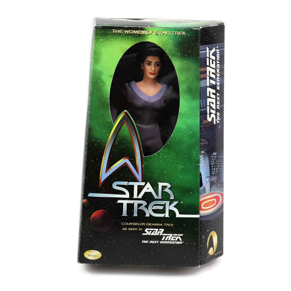Playmates Star Trek TNG Deanna Troi 12" Figure Purple Uniform Good Vintage 1996